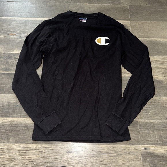 Champion Other - Champion Men's Heritage Long Sleeves Crew Neck Black Shirt Top Size S